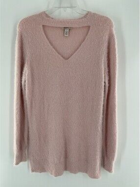 Arizona Jeans Women’s Tight Knit Sweater Pale Pink Medium 096